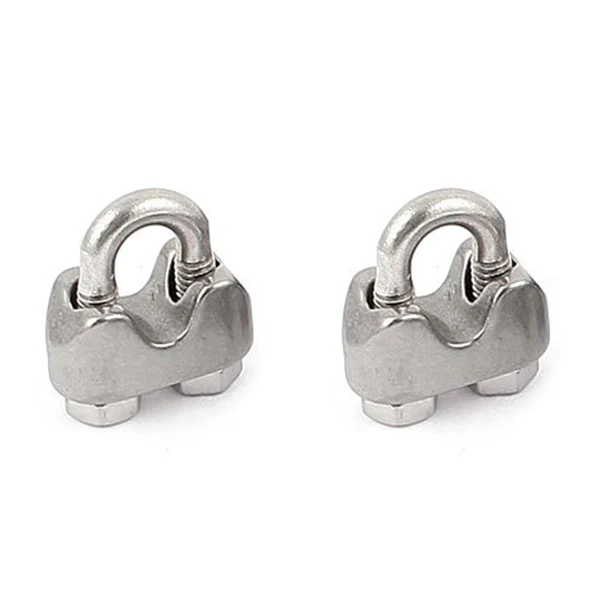 

M4 5/32 Inch 304 Stainless Steel Saddle Clamps Cable Wire Rope Clips Fastener 25PCS