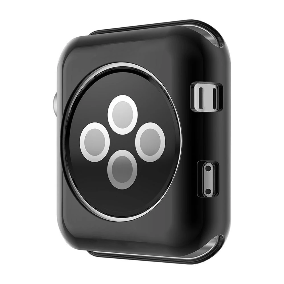 2 шт. в упаковке для Apple Watch Series 1/Series 2/Series 3 38 мм 42 мм Смарт-часы Мягкий ТПУ силиконовый чехол-накладка для Apple watch чехол