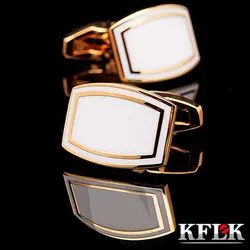 Kflk ювелирные изделия 2018 рубашка запонки для мужчин кнопка манжеты Свадебные Запонки Высокое качество золото abotoaduras Gemelos ювелирные изделия