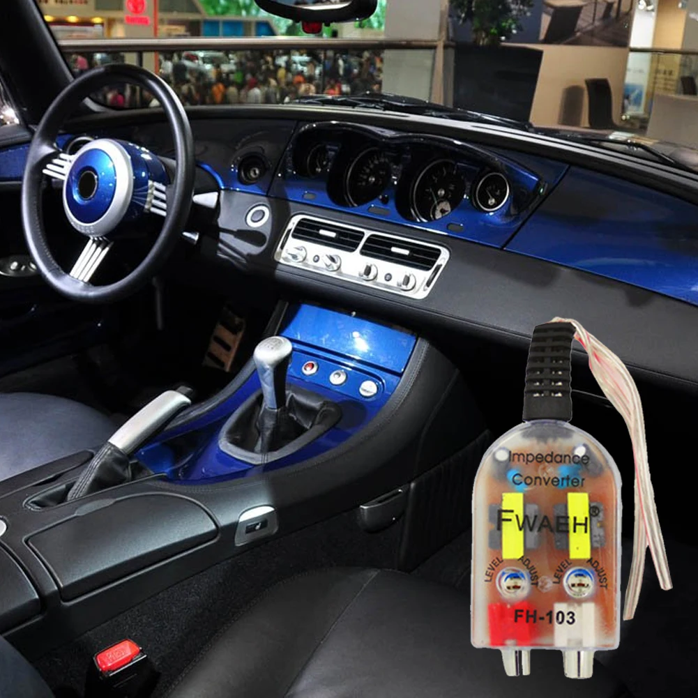 

New Car Audio High to Low Output Transfer Car Stereo Impedance Converter Frequency Transmit