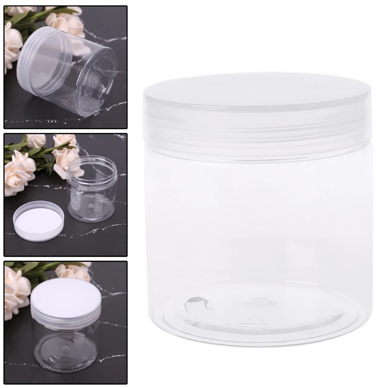 

200ml Transparent Container For Playdough Slime Clay Makeup Jar Cosmetic Pot Cream Bottle Nail Box Multi-function Organization