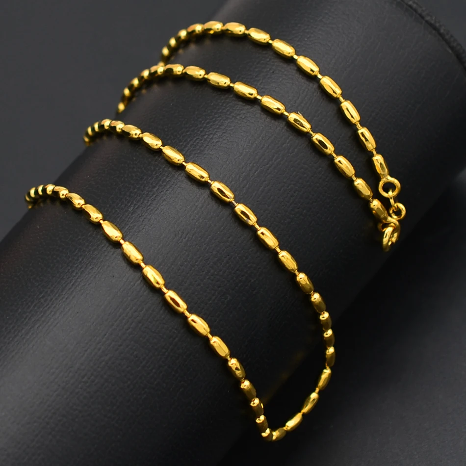 Anniyo Gold Chain Necklaces for Women Girls,Gold Color/Silver Color Thin Chains Jewelry Gifts