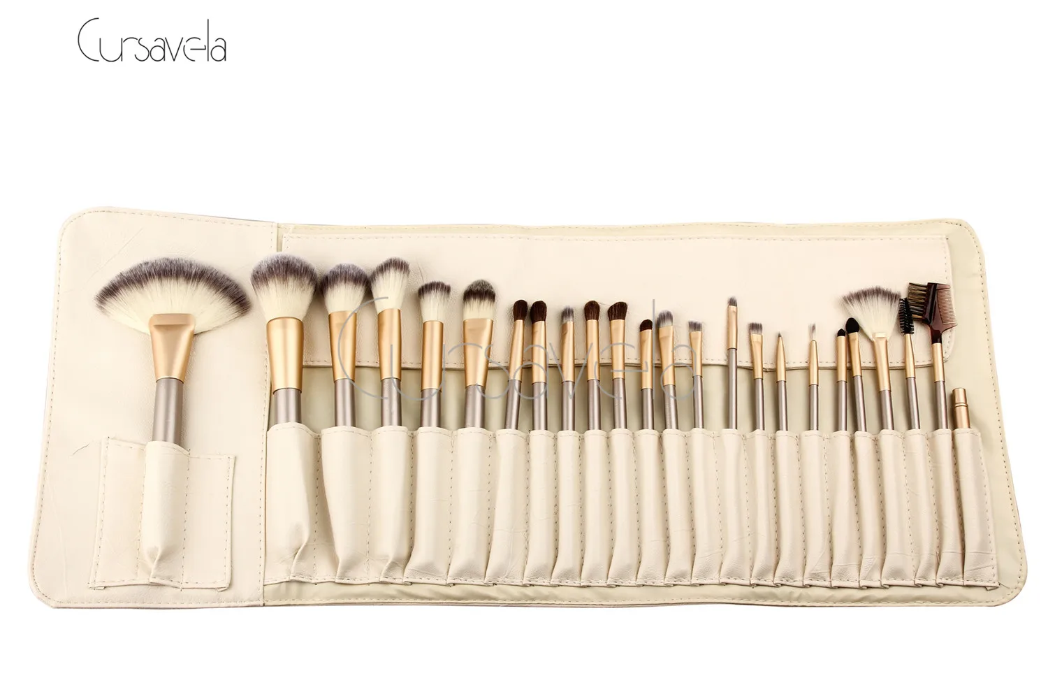 Champagne White Makeup Brush Set Professional Cosmetic Versatile Makeup Brush 2016 Hot Sell