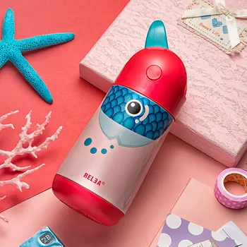 

High Quality Kids Vacuum Flasks With Silicone Straw Stainless Steel Children Thermos Mug Thermal Bottle Thermo cup BPA Free