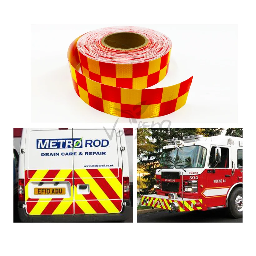 5cmX10m Traffic Multi Color Grid Design Conspicuity Reflective Safety Warning Tape Film Stickers Stripe for Truck 5cmX10m Traffic Multi Color Grid Design Conspicuity Reflective Safety Warning Tape Film Stickers Stripe for Truck