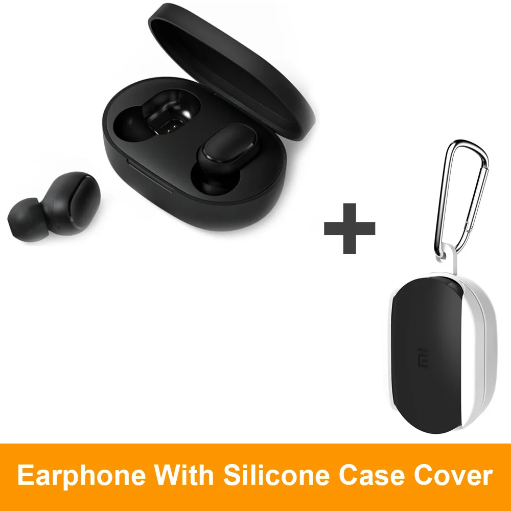 add white cover Xiaomi Redmi Airdots TWS беспроводные Bluetooth наушники или чехол, стерео бас Голосовое управление Bluetooth 5,0 шумоподавление управление - Цвет: add white cover