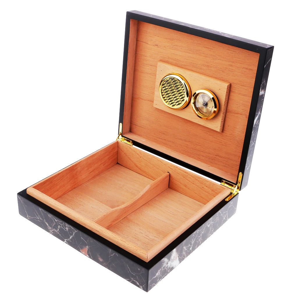 Spanish Cedar Cigar Humidor W/ Humidifier Hygrometer Cigar Box 240x216mm #7
