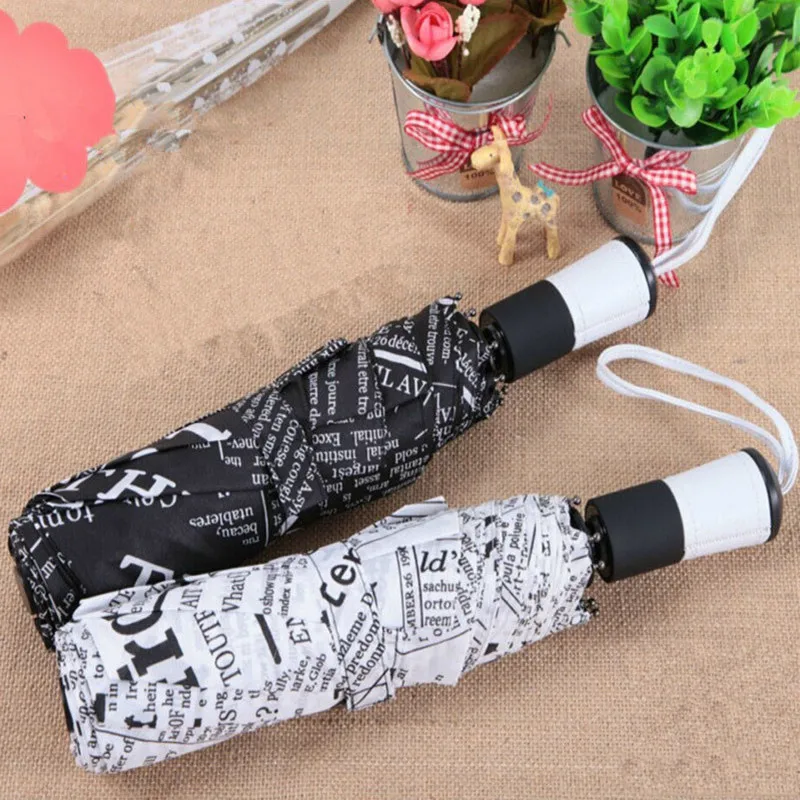 

Paper umbrella Full automatic Rain sunny Parasol Umbrella Men Women 2 Color sale Umbrellas As Novelty Gifts Folding Umbrella