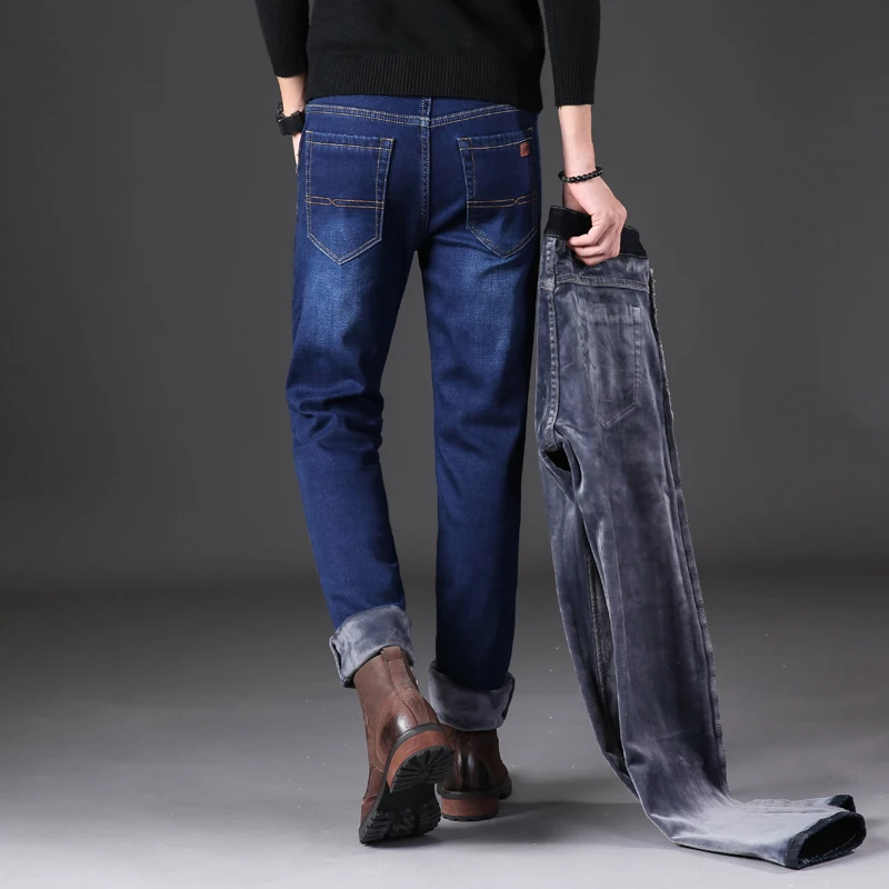 Теплые джинсы, зимние мужские, джинсовые, Baqueros, Мужские штаны, байкерские, уличная мода, облегающие, сетчатые, красные, высокое качество