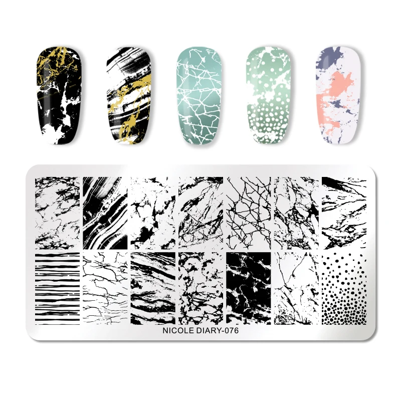 

NICOLE DIARY Stainless Steel Nail Stamping Plates Flowers Nail Art DIY Design Nail Image Plate Stencil Accessories Tool
