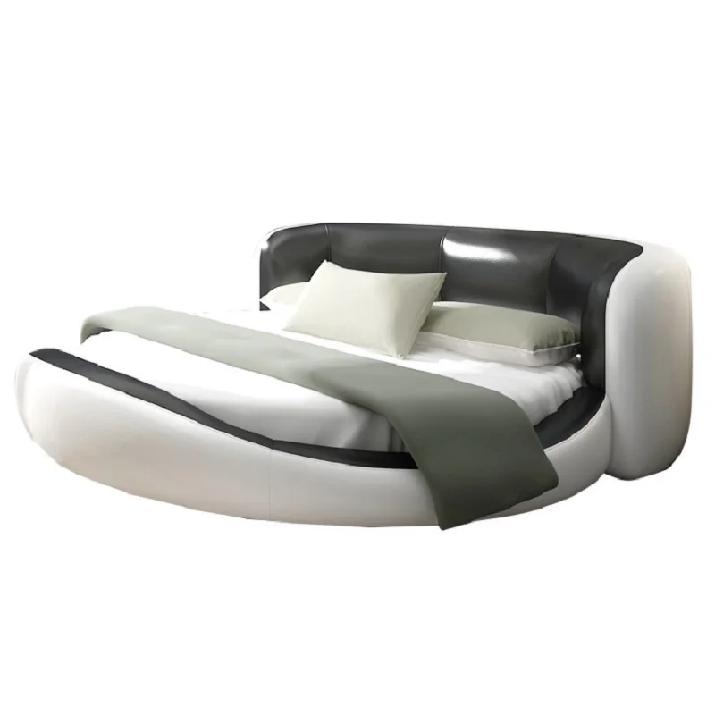 

European Design Leather Round Bed Fashional King Size