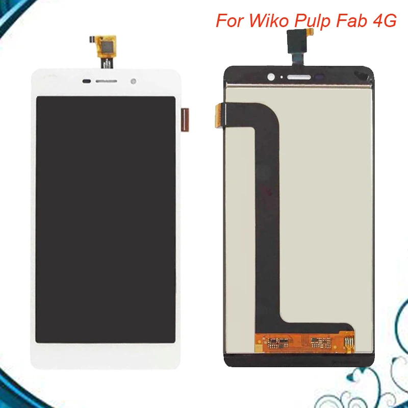 

High Quality LCD Display For Wiko Pulp Fab 4G LCD Display Touch Panel Digitizer Screen Assembly Free Shipping