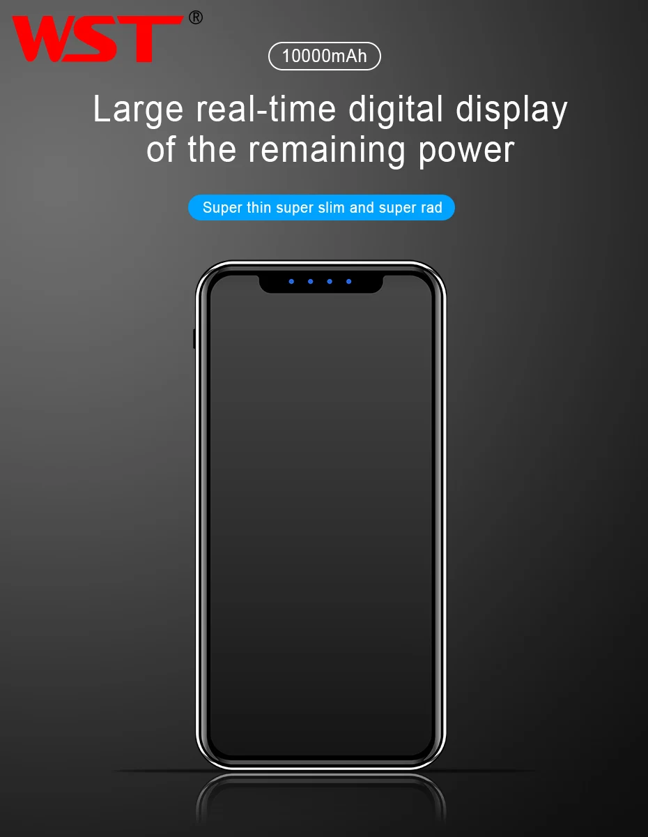 WST 10000 мАч портативный запасные аккумуляторы для телефонов для запасная аккумуляторная батарея для iphone повербанк комплекты внешних аккумуляторов