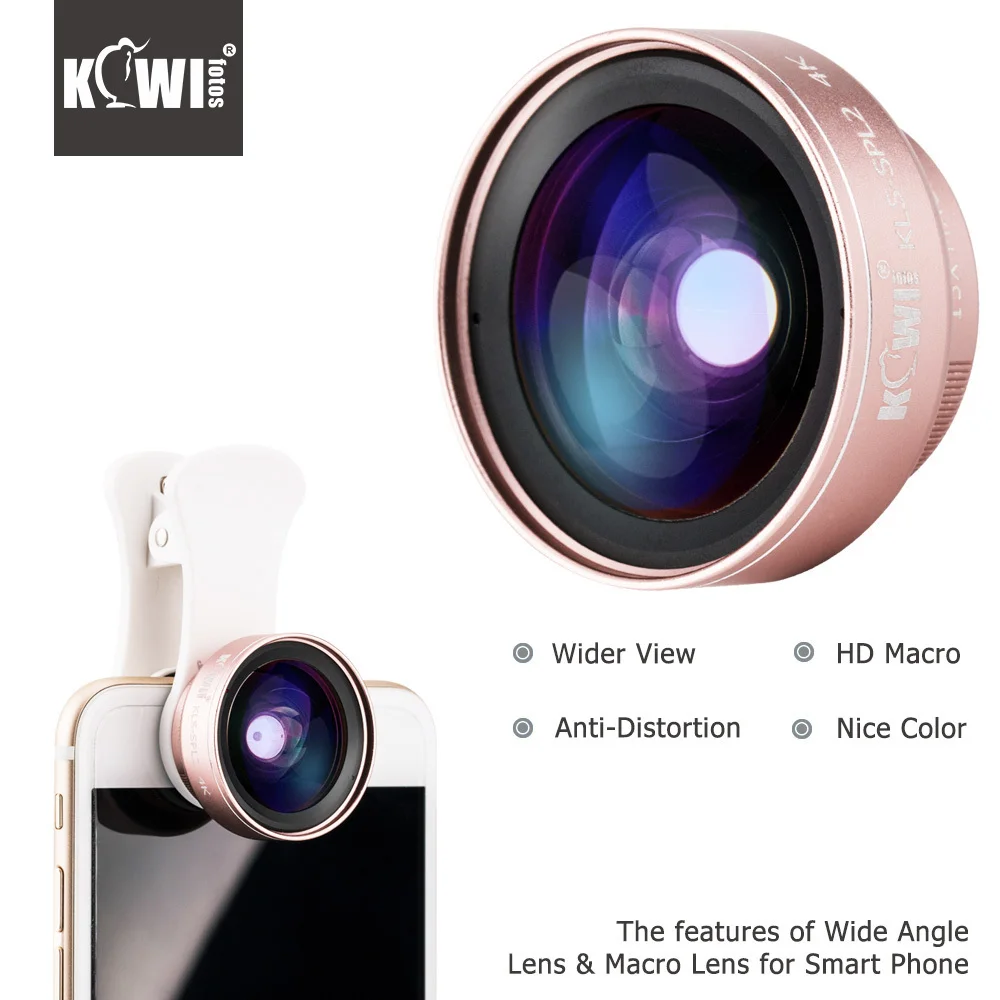 KIWI Smartphone Lens Wide Angle Macro Cell Phone Lenses 15x for Iphone 6/7/7plus/8/8x Samsung Sony Mobile Phone