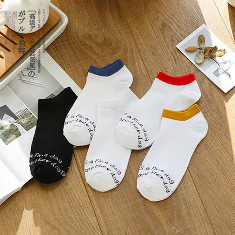 1Pair Harajuku Socks Men Summer Thin Cotton Ankle Socks Skarpetki Fashions Casual Comfortable Short Boat Calcetines Hombre (7)