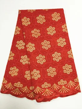 

High Quality Nigerian Cotton Lace For Women Dress Cotton Dry Lace Fabric Swiss Voile With Stone Swiss Voile Lace In Switzerland