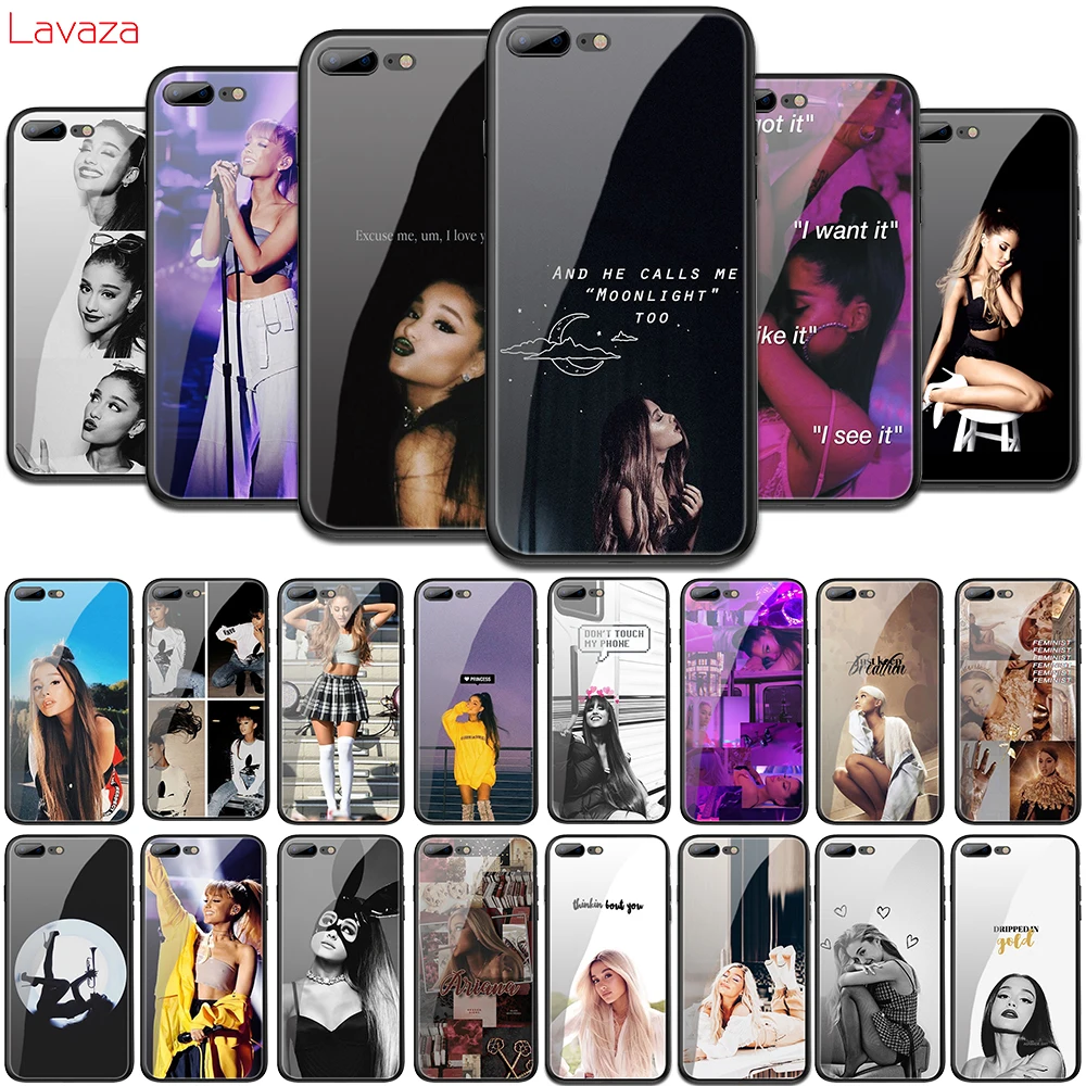 Мягкий чехол из закаленного стекла Lavaza Ariana Grande для iPhone 6 6S 7 8 Plus 5 5S SE XR X XS 11 Pro MAX |