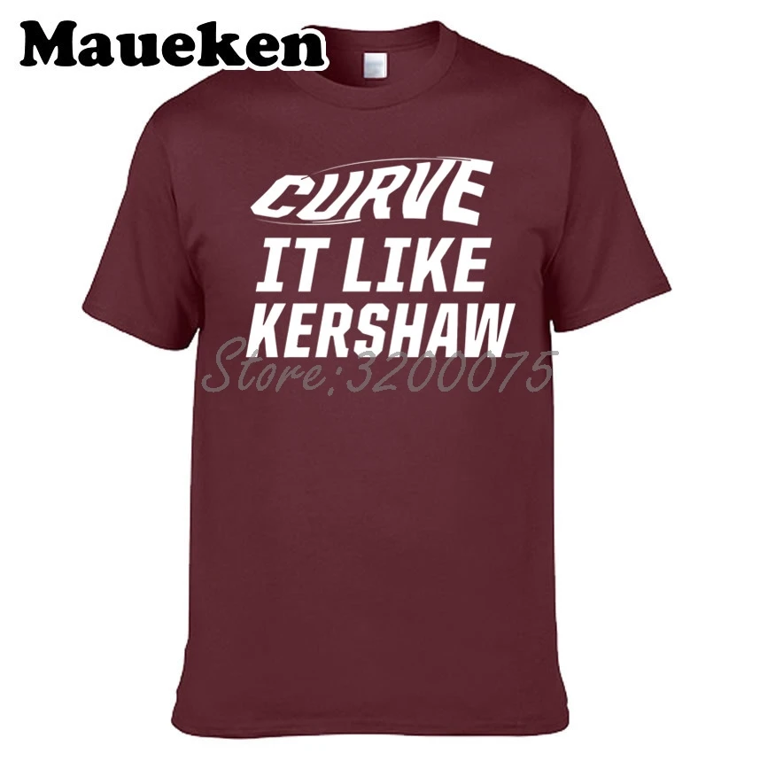 Мужская футболка Curve It Like Clayton Kershaw 22 Los Angeles Футболка мужская футболка с круглым вырезом W17082551