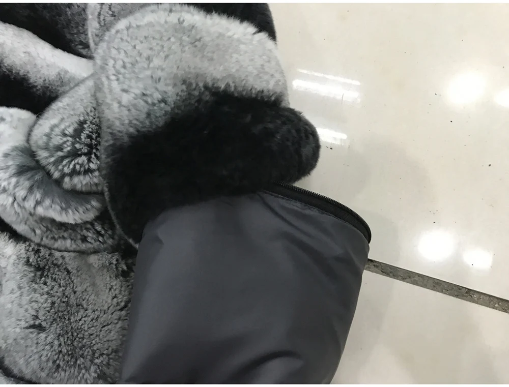 Real Rex Rabbit Fur Coat Warm Fashion Long Style Women Genuine Rex Rabbit Fur Jacket Natural Real Rex Rabbit Fur Overcoat