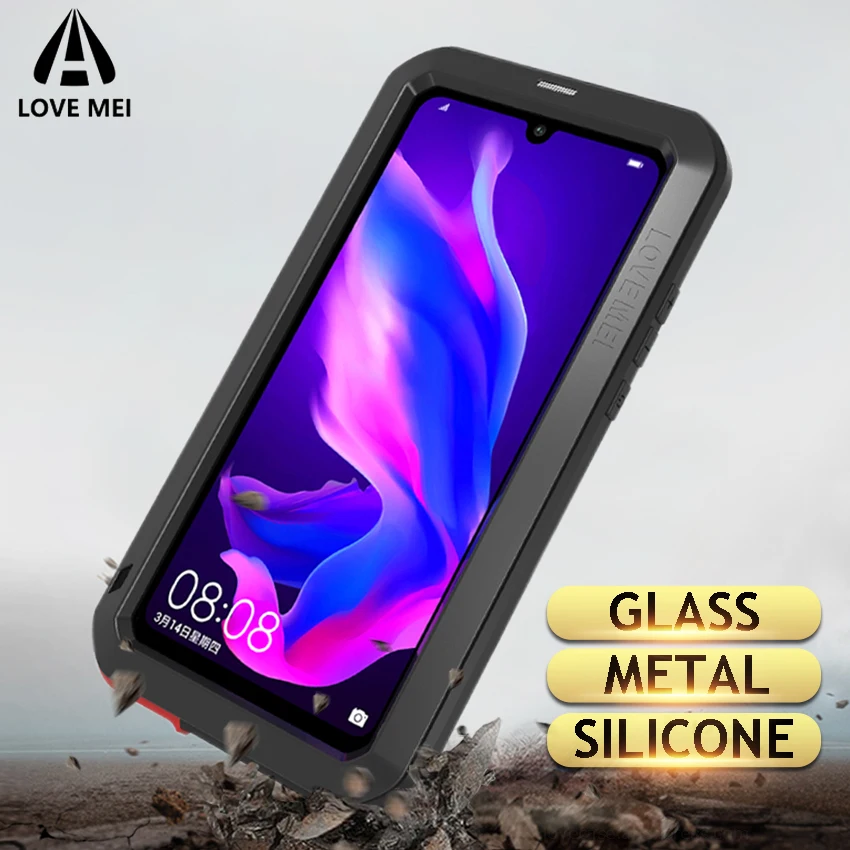 Tanie Miłość Mei metalowa obudowa dla Huawei P30 Pro odporna na wstrząsy obudowa telefonu dla Huawei P30 Lite wytrzymałe opancerzenie anty upadek Case dla Huawei P30 Pro
