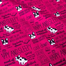 Полметра японская KOKKA хлопчатобумажная льняная ткань холст Сделай Сам Подушка Лоскутная Ткань бульдог б