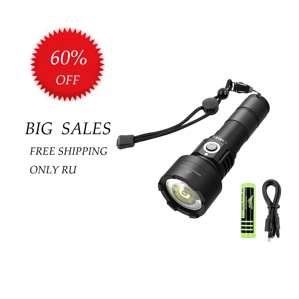 

BRILEX Rechargeable USB Flashlight LED Torche led Lantern Torch Penlight Tactical Mini LED Flashlight USB Black 18650 battery