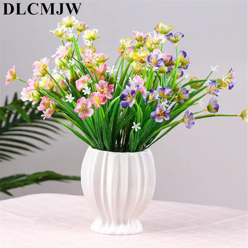 Artificial Plants Plastic Flowers flowers Fake plant Green Grass For Wedding party garden Decoration plastic flower | Дом и сад