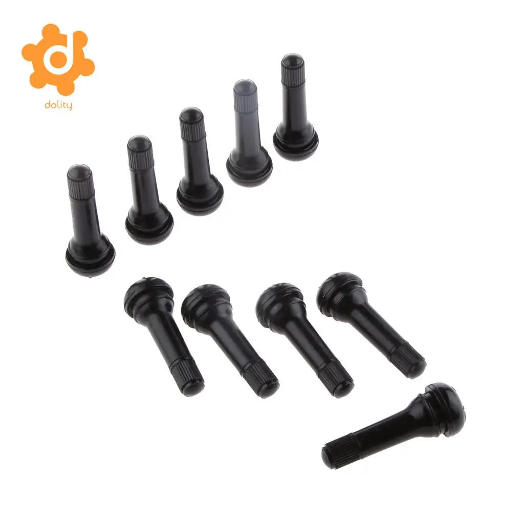 dolity 10 Pcs Auto Car Vehicle TR-414 Zinc Snap-In Tire Tyre Valve Stem Short Rubber Scientific design very keep the pressure