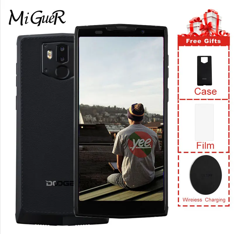 DOOGEE BL9000 БЕСПЛАТНАЯ Беспроводная зарядка смартфон 9000 мАч 5 99 дюйма FHD + Android 8 1