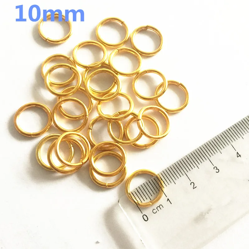 100pcs Non Welded Metal O Ring 2/5&quot Gold Plated Backpack Collar Harness Bag Parts DIY Accessorie | Дом и сад