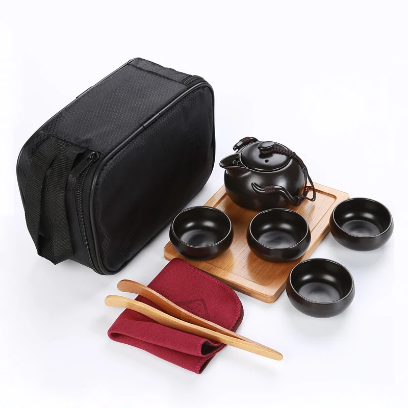 

Ceramic Teapot & Tea Cup for Kung Fu Puer Chinese Tea Pot Travel Portable Tea Set Drinkware