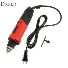 DRELD 400W 220V Mini Grinding Machine Electric Die Grinder Mini Drill Hardware Variable Speed Rotary Tool Electric Power Tools