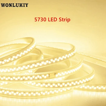 

5630 5730 Led Strip Light 220V 180Leds/m High Brightness Cross Led Chip 1m/2m/3m/4m/5m/10m Led Lighting + EU Plug for Home Decor