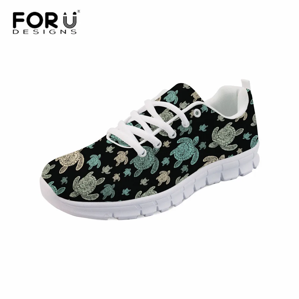 FORUDESIGNS/женские легкие кроссовки на плоской подошве с принтом подсолнуха; Повседневная Удобная дышащая обувь для девочек; весенняя обувь на шнуровке - Цвет: Z4510AQ