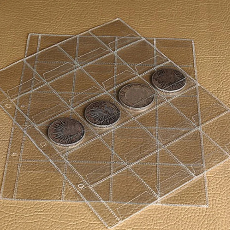 1 шт. пластиковый прозрачный Кошелек для монет для женщин мини сумка держатель для хранения монет штамп коллекция денег альбомный лист