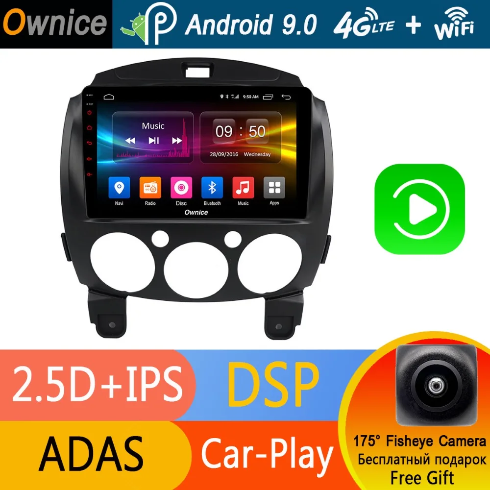 

9" IPS Android 9.0 8 Core 4G+32G Car DVD GPS Radio Player For Mazda2 Mazda 2 2007 2008 2009 2010 2011 2012 2013 2014 DSP CarPlay