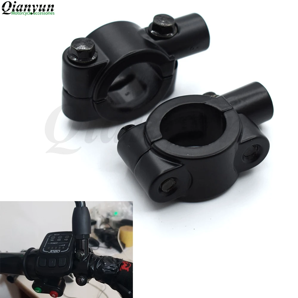 

1pair 8MM 10MM Handlebar Mount Adaptor Motorcycle Rearview Mirror Stand Holder Clip handlebar mount adaptor for kawasaki suzuki
