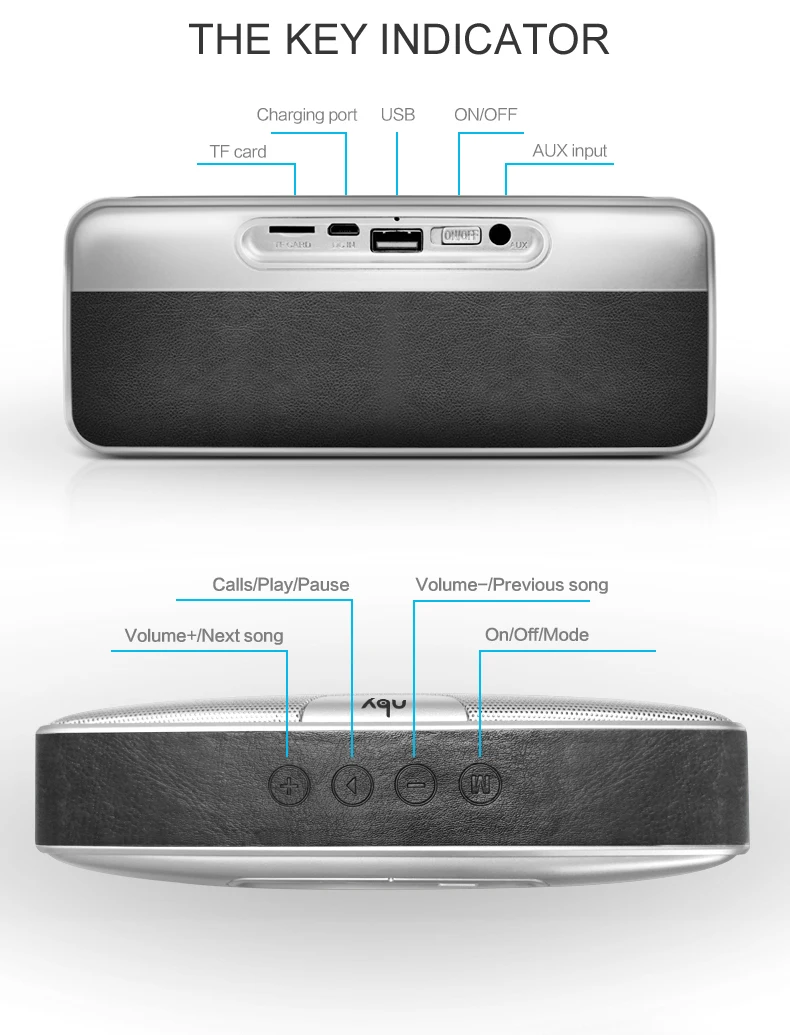 NBY 3040 портативный Bluetooth динамик беспроводной динамик s со стереозвуком и усиленным басом Встроенный микрофон TF карта для ноутбука телефона