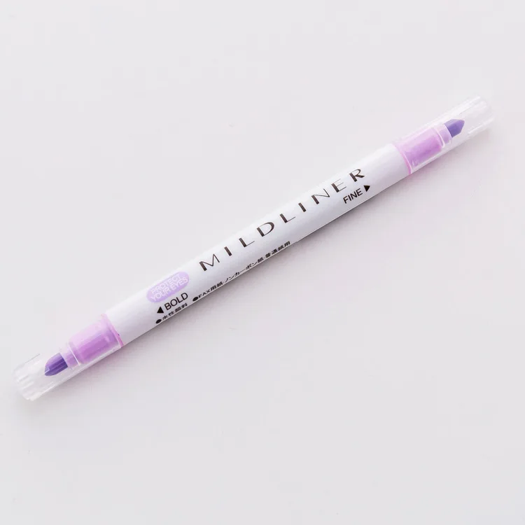 Light purple 1 шт. кавайный конфетный цвет двуглавый флуоресцентный маркер студенческое искусство канцелярская Марка Ежедневник с граффити ручка канцелярские принадлежности - Цвет: Light purple