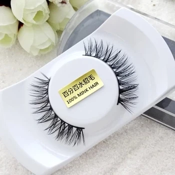 

2015 New 3D Fashion Bushy Cross Natural False Eyelashes Mink hair Handmade Eye Lashes Free shipping