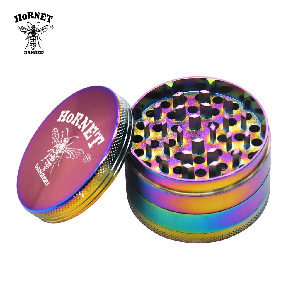 HORNET Радуга цинковый сплав металлическая табачная дробилка для травы 63 мм 4 шт.