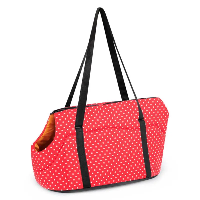

Pet Dog Dot Print Carrier Sling Winter Warm Cat Bag Outdoor Travel Shoulder Bag For Chihuahua S/L