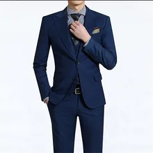 Новые модные деловые мужские костюмы модный темперамент культивировать свою мораль мужской костюм Piece кусок костюм(куртка+ жилет+ брюки