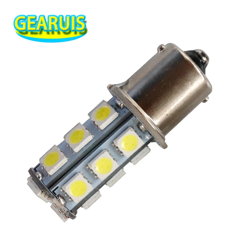 100pcs P21W 1156 BA15S strobe flash blink bulbs 18 SMD 5050 Light Car