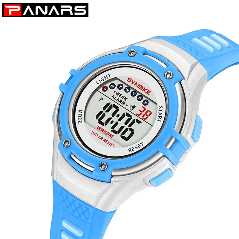 

PANARS Waterproof Kids Watches Digital LED Alarm Date Sports Wrist Watch Free Shipping relogio infantil menina digital