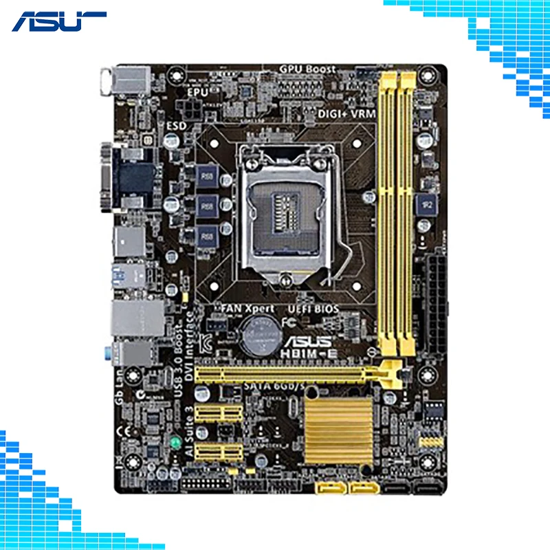 

Asus H81M-E Desktop Motherboard Intel H81 Chipset LGA 1150 Socket Micro ATX board