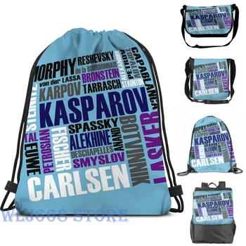 

Funny graphic print shoulder Bags women Chess T- Champs Design Champions Single shoulder backpack travel for men Gym Bag