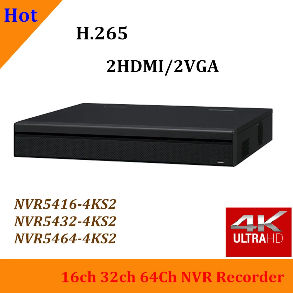 

4K DH 16c 32ch 64Ch NVR recorder 4K H.265 Up to 12MP for Preview and Playback NVR5416-4KS2 NVR5432-4KS2 NVR5464-4KS2