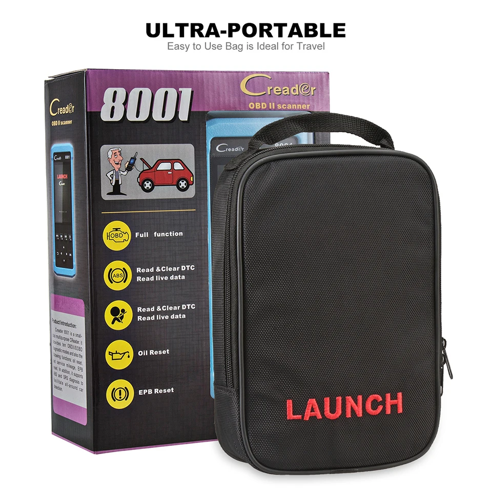 New Launch CReader 8001 Auto Scanner with ABSSRS ECU Oil & EPB reset Prints data via PC CR8001 OBD