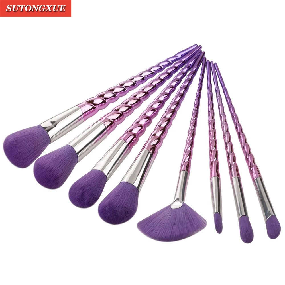 

8PCS Unicorn Makeup Brushes Set Foundation Blending Powder Eyeshadow Contour Concealer Blush Cosmetic Beauty Make Up Tool Kit